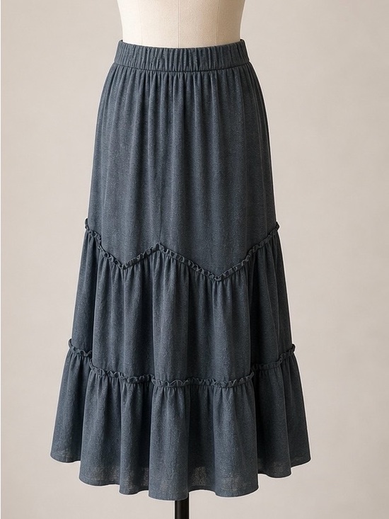 Cy Fashion Dresses & Skirts - -NWT- Women's Tiered Maxi Skirt in Charcoal Gray